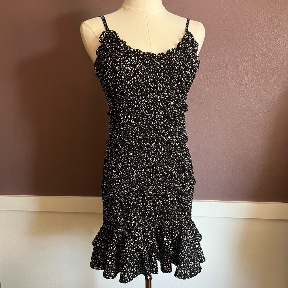 Black and White Print Women's Dress